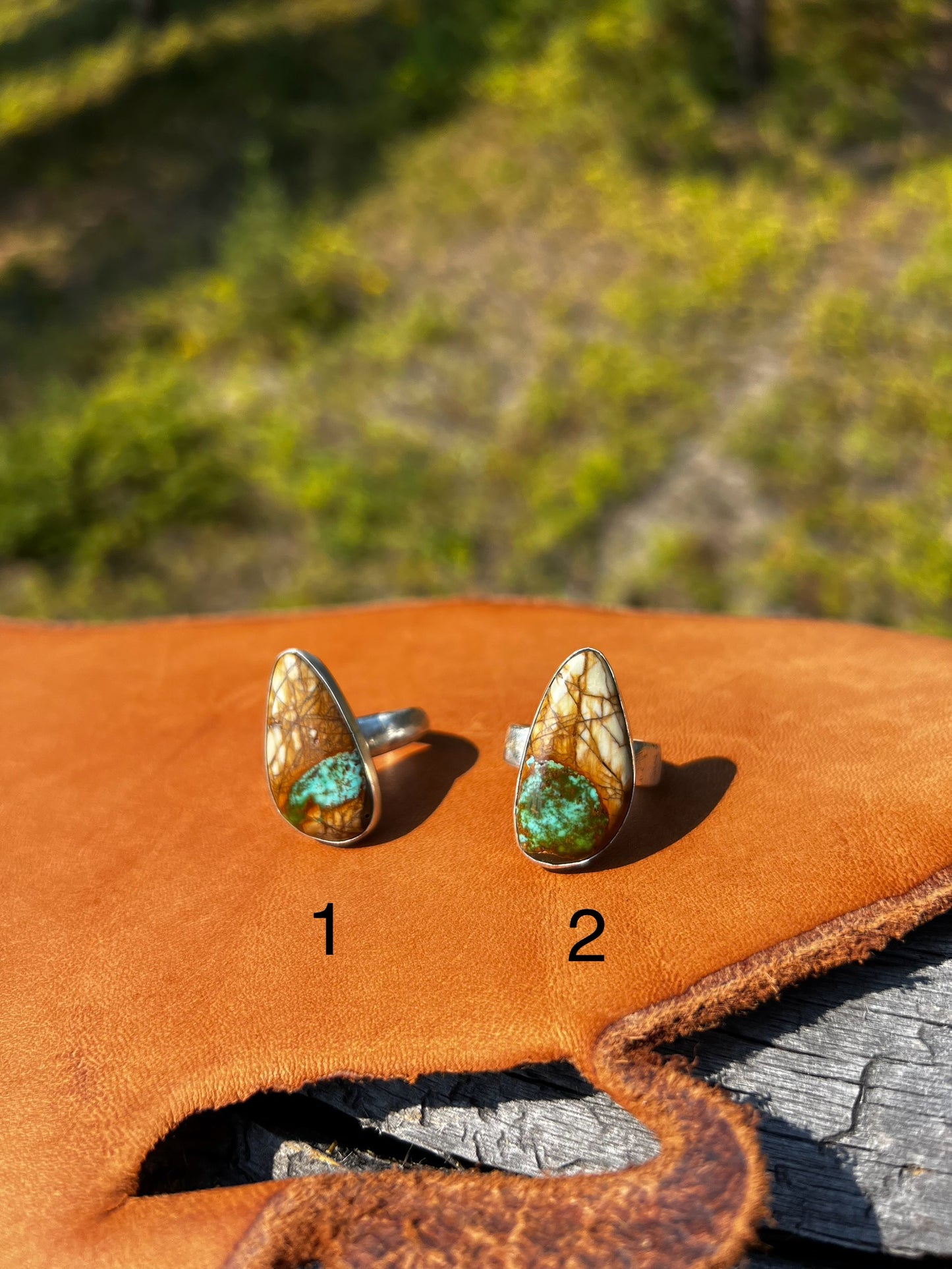 Royston Turquoise On Sand Casted Bands
