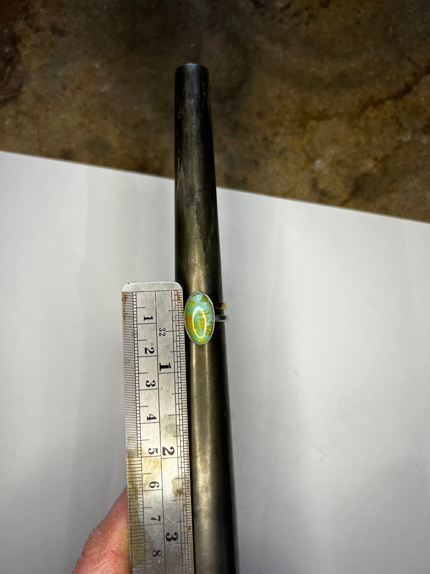 Evan’s Turquoise band w/accent Sz 6-1/2