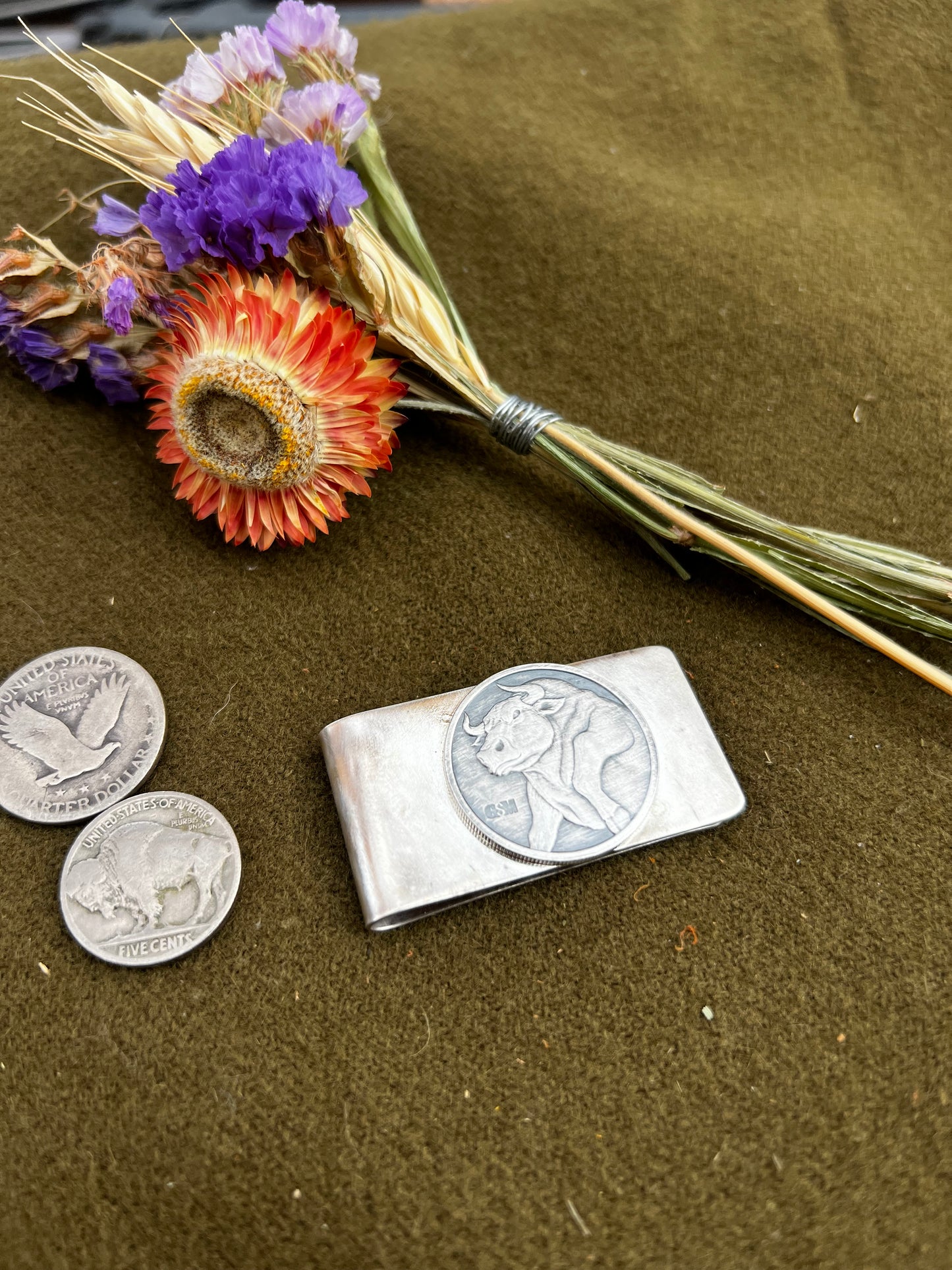 Silver Round Money Clip