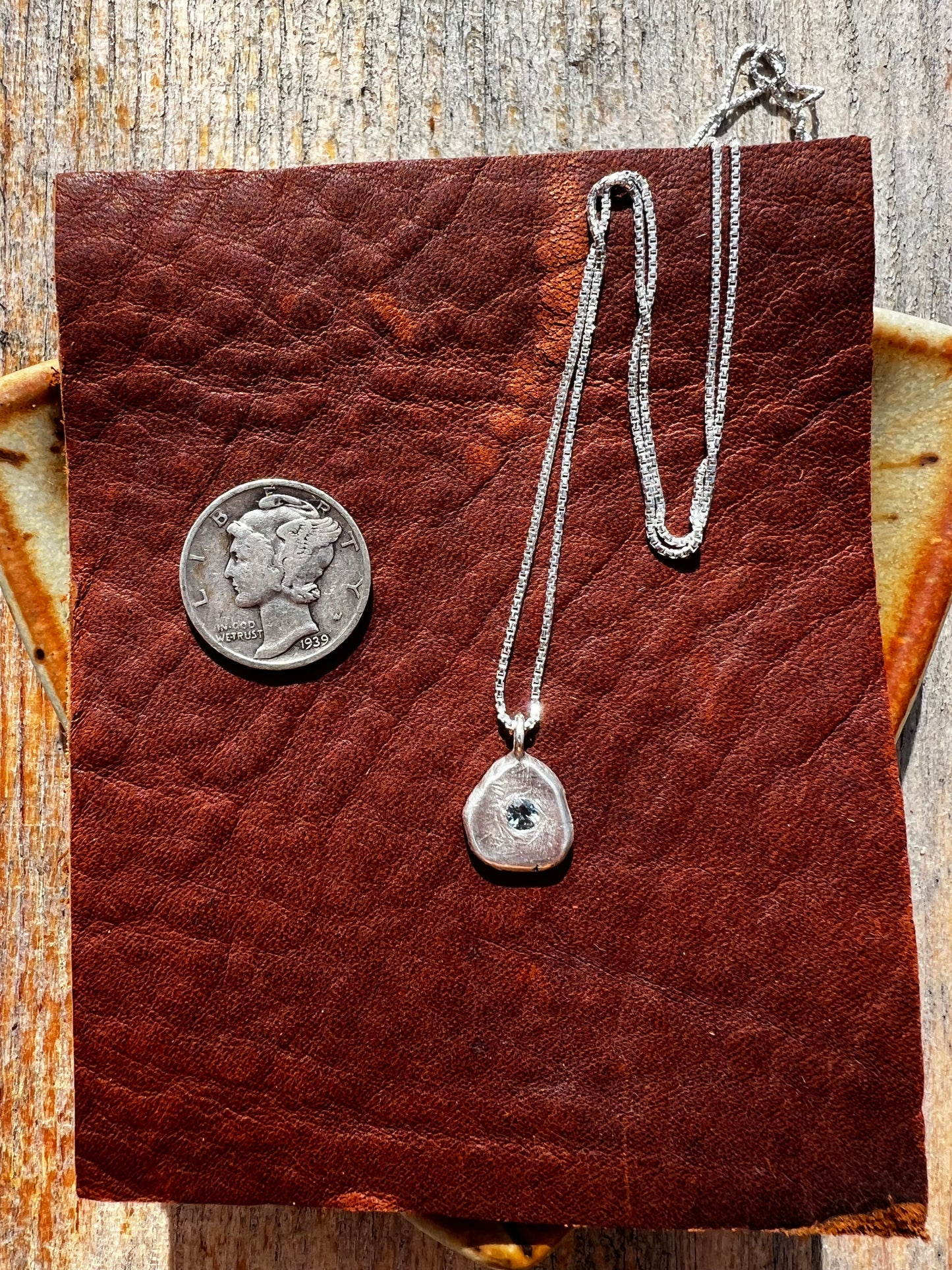 Montana Sapphire Charm Necklace #1