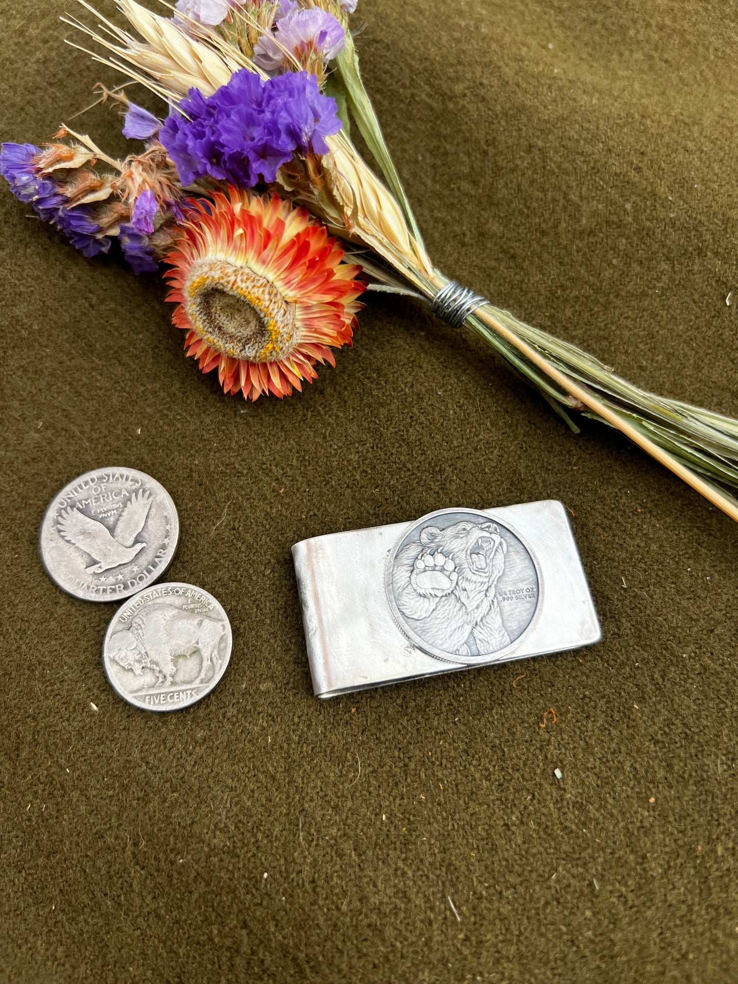 Silver Round Money Clip