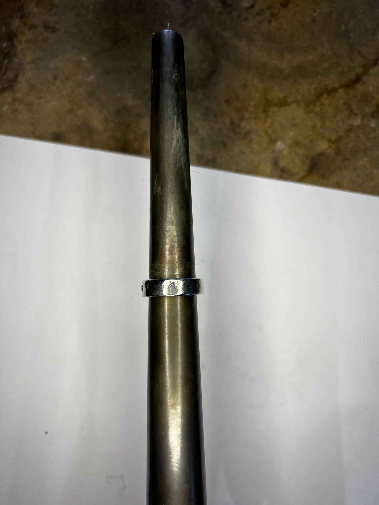 Sand casted band w/Montana Sapphire Sz 7